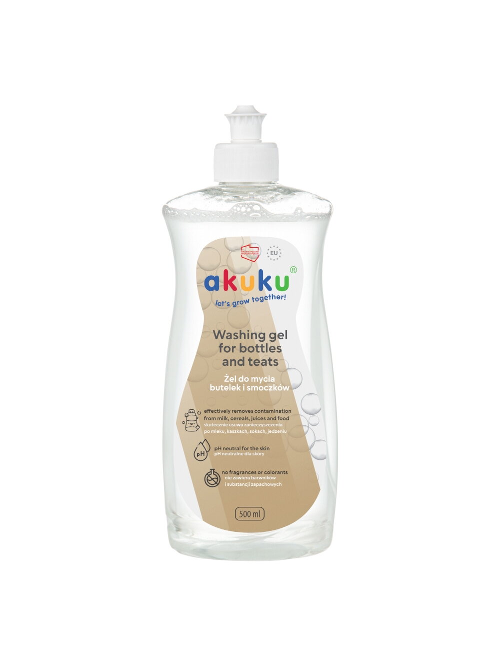 Akuku pudeļu un knupīšu mazgāšanas līdzeklis, 500 ml, A0712