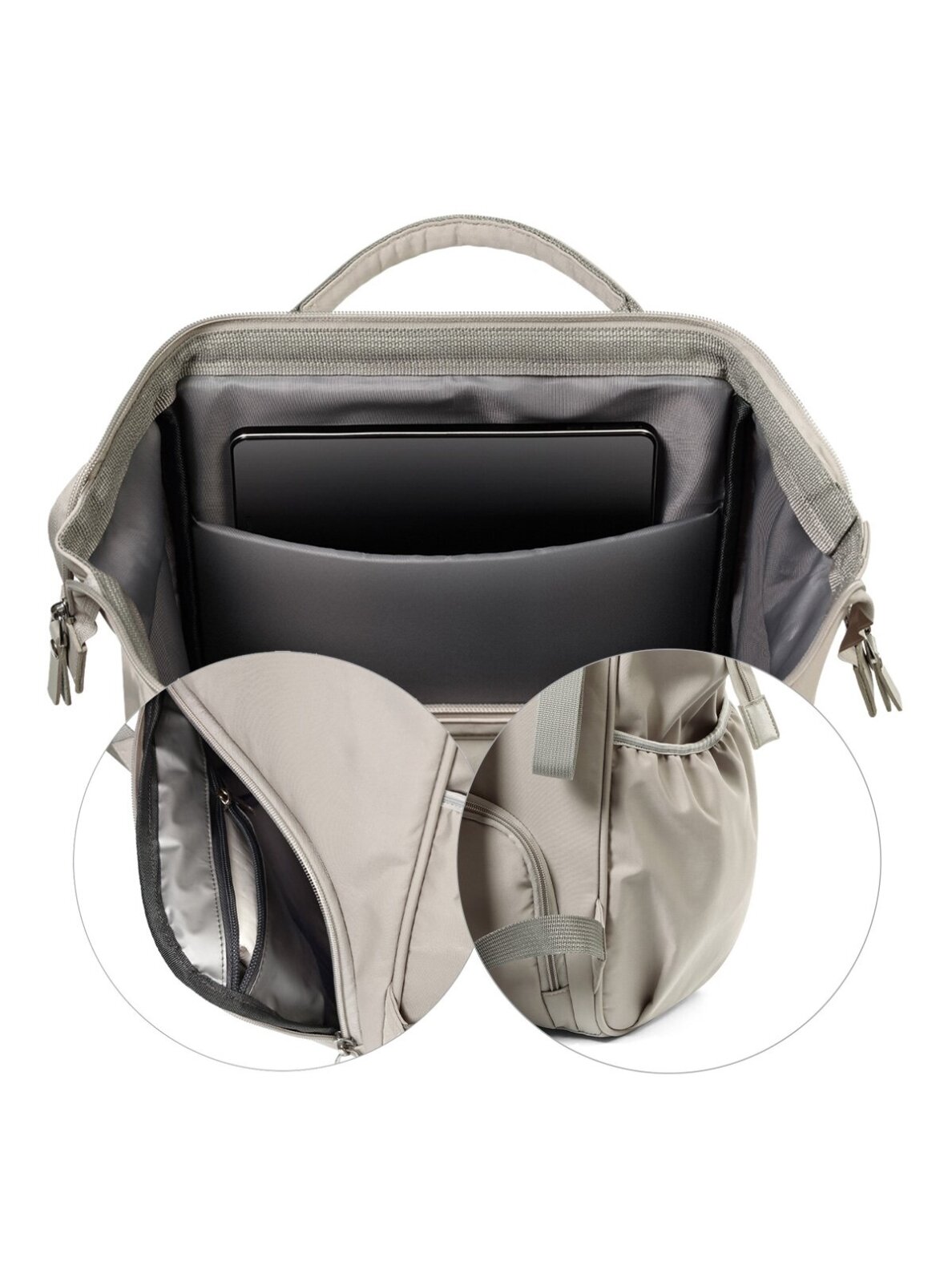 BabyOno Modern Style mammas mugursoma, krēmkrāsā 10