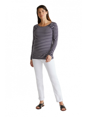 Maternity jeans Straight over-bump by Noppies (white)