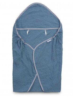 Child seat muslin swaddle blanket for summer by Sensillo (blue)