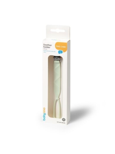 BabyOno pacifier holder silicone green 1469/04 1