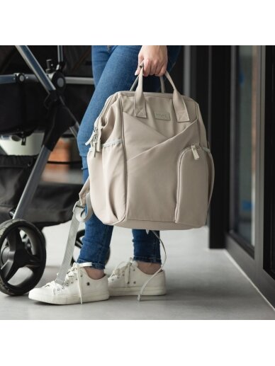 BabyOno Modern Style mammas mugursoma, krēmkrāsā 13