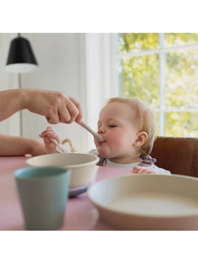 Set of silicone spoons, 2 pcs., Bibs (Sage) 2 Set of silicone spoons, 2 pcs., Bibs (Sage) 2