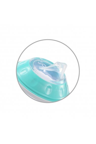 BabyOno neizlejama krūzīte ar mīkstu snīpi Natural Nursing 1456/01, zila, 180 ml 5