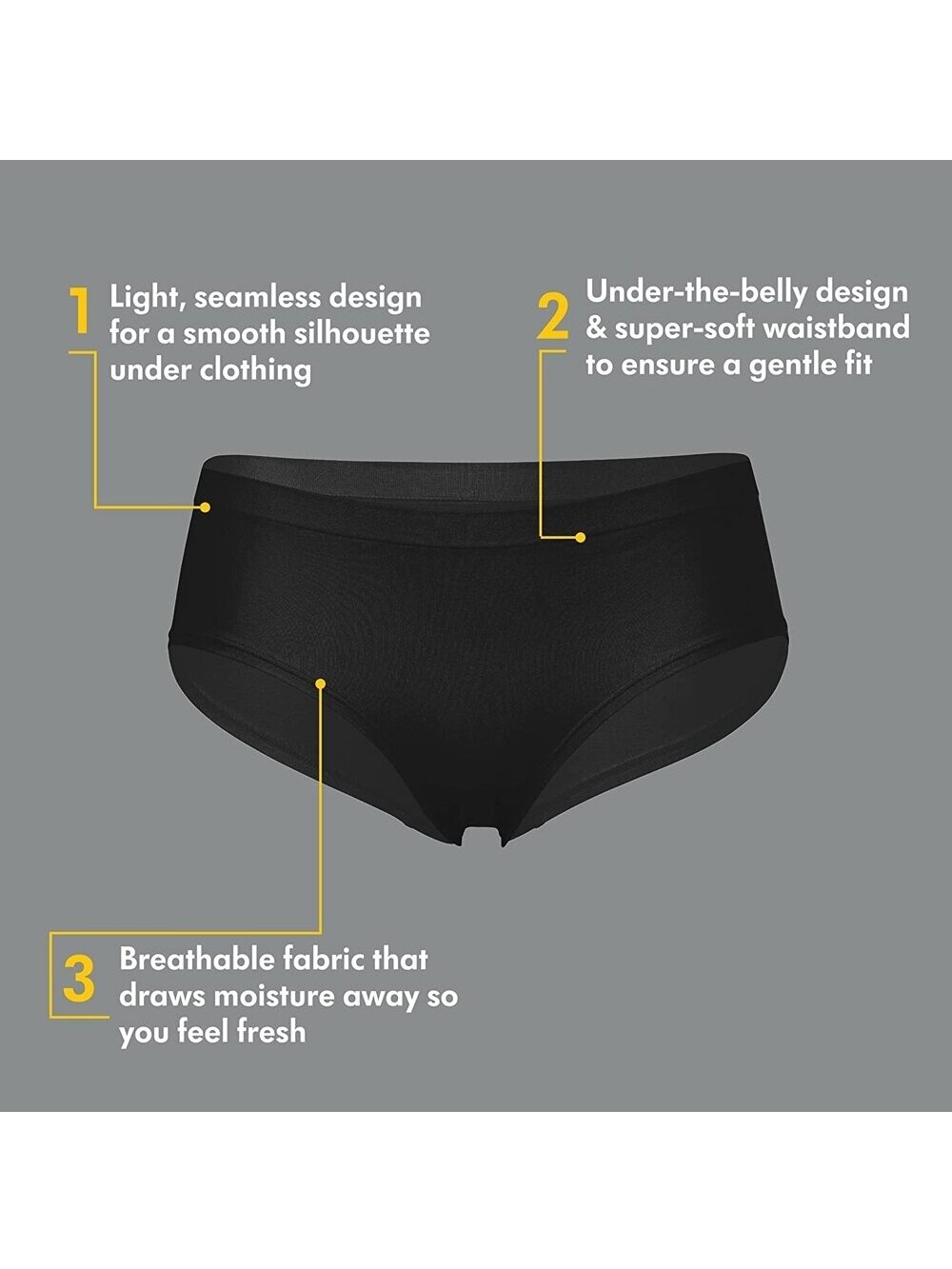 Seamless maternity panties, 2 psc., , Medela (Black) (Kopija) 2