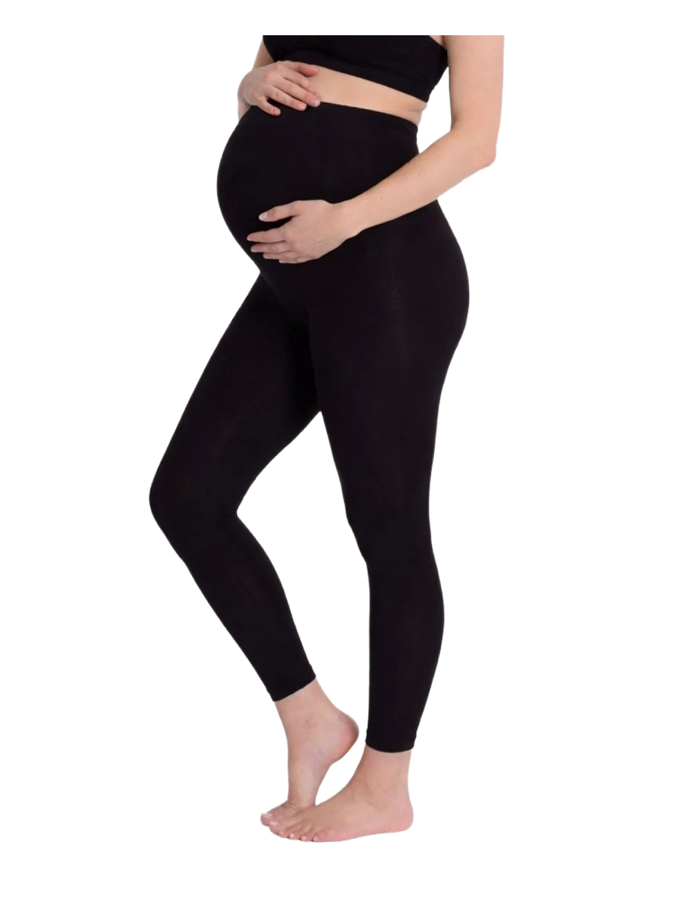 Seamless maternity leggings Curve, Cache Coeur (Black) Seamless maternity leggings Curve, Cache Coeur (Black)