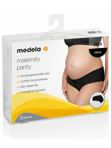 Seamless maternity panties, 2 psc., , Medela (Black) (Kopija) 1