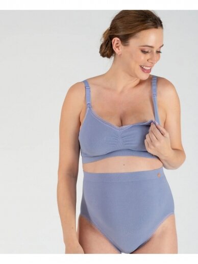 Seamless Pregnant Panties Organic Blue, Cache Couer 3