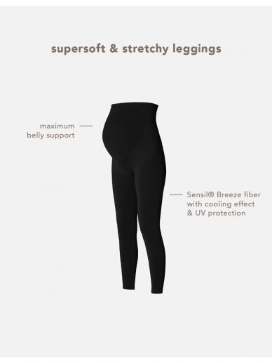 Seamless leggings Cara Sensil® Breeze - Black, Noppies 6