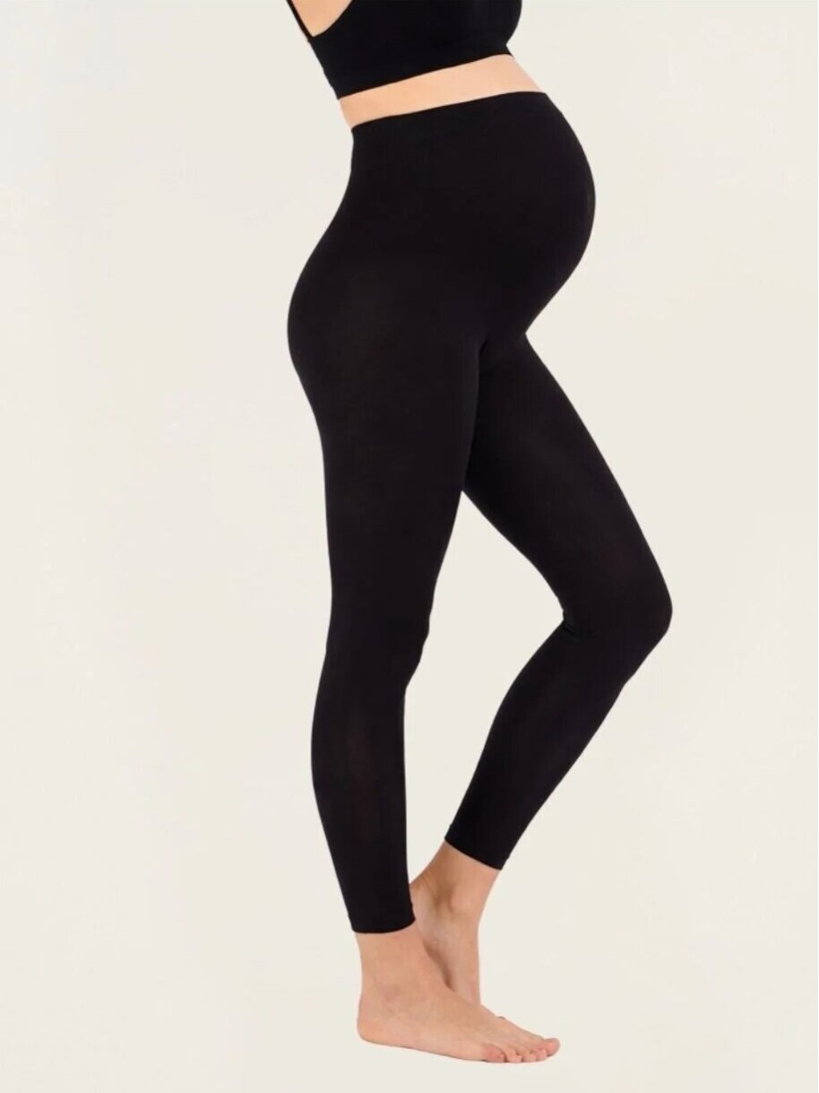 Seamless maternity leggings Curve, Cache Coeur (Black) 2