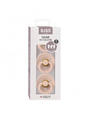 BIBS Try it pacifier set, size 1 (Blush)