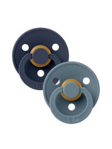 BIBS Colour Round Pacifier 2 gab. (Deep Space) 6+months