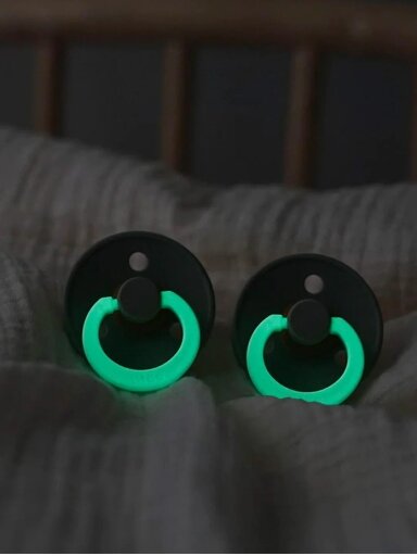 BIBS Colour Round Pacifier 2 gab. (Sage glow/Cloud glow) 18+months 3size