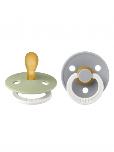 BIBS Colour Symmetrical Pacifier 2 gab. (Sage glow/ Cloud glow) 0+months