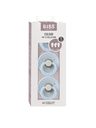 Knupīši Bibs Try It, Baby Blue, 3 gab., 0-6 mēn. Knupīši Bibs Try It, Baby Blue, 3 gab., 0-6 mēn.