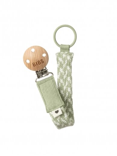 BIBS Liberty pacifier holder Sage/Ivory BIBS Liberty pacifier holder Sage/Ivory