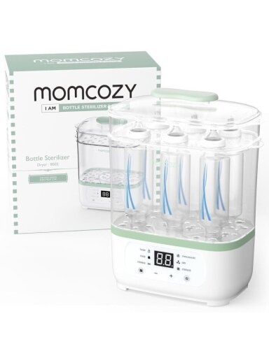 MOMCOZY 8-IN-1 ELEKTRISKAIS TVAIKA BĀRĪŠU STERILIZATORS ZĪDAIŅIEM