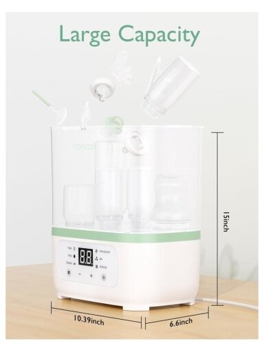 MOMCOZY 8-IN-1 ELEKTRISKAIS TVAIKA BĀRĪŠU STERILIZATORS ZĪDAIŅIEM