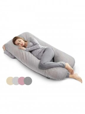 Maternity pillow La Bebe™ 91913, grey, 155x80cm