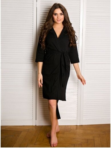 Robe for pregnant and nursing, Basic, by ForMommy (black) 3