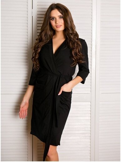 Robe for pregnant and nursing, Basic, by ForMommy (black) 7