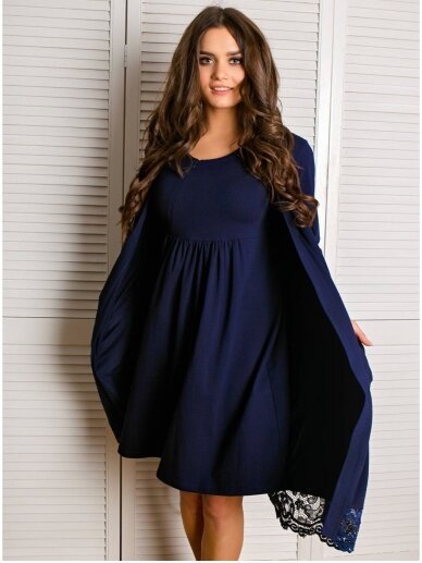 Robe for pregnant and nursing, Grace, by ForMommy (dark blue) 7