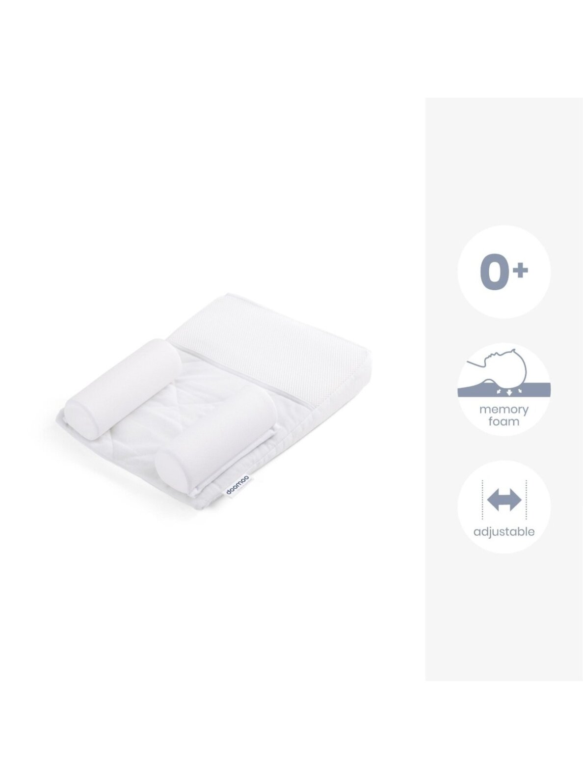 Supreme Sleep Small back positioner 30 cm, Doomoo (White) 2 Supreme Sleep Small back positioner 30 cm, Doomoo (White) 2