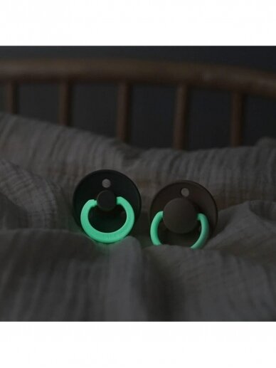 BIBS Colour Anatomical Pacifier 2 gab.. (Sage glow/ Cloud glow) 6+months 3