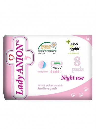 Nakts paketes Lady ANION Night use, 8 gab.