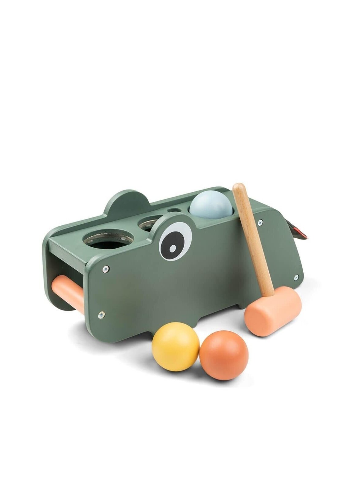Done by Deer Wooden Hammer Toy Croco Green 12 months+ 3 Done by Deer Wooden Hammer Toy Croco Green 12 months+ 3