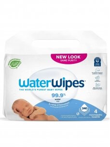 Wet wipes for babies, 4x60 pcs. by WaterWipes