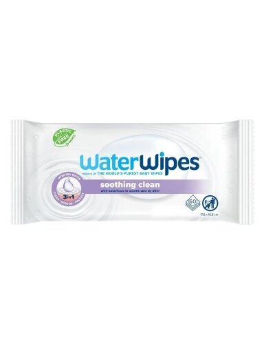 WaterWipes Soothing Clean mitrās salvetes, 48 gab.