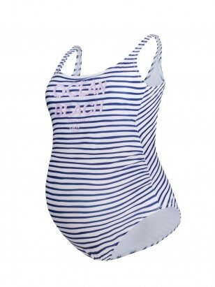 Pregnancy swimwear, Ocean Beach, by Cache coeur (white/navy)
