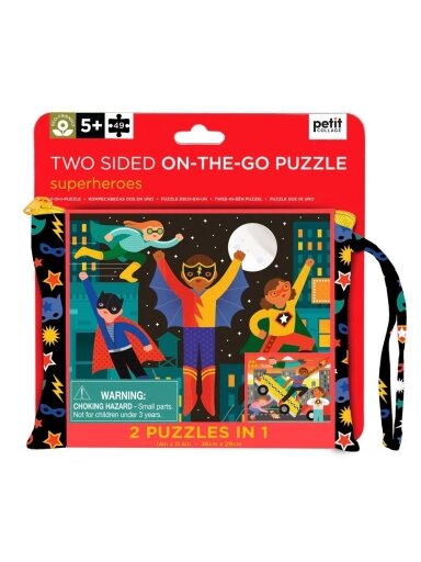 Double-sided puzzle, Superheroes, 49 pcs., 5m+