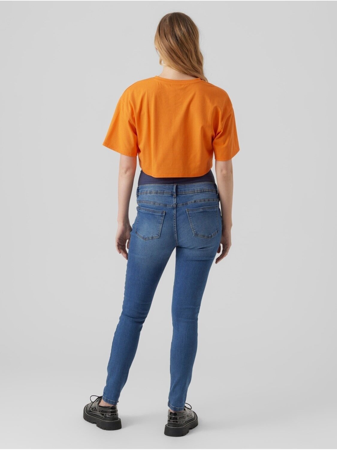Maternity Jeans, Slim Fit, Medium Blue, Mama;licious 4
