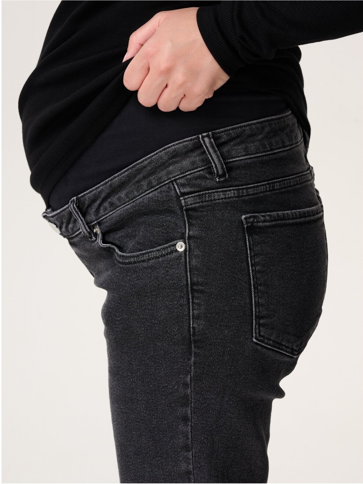 Maternity jeans straight fit grey dark wash, Noppies 1 Maternity jeans straight fit grey dark wash, Noppies 1