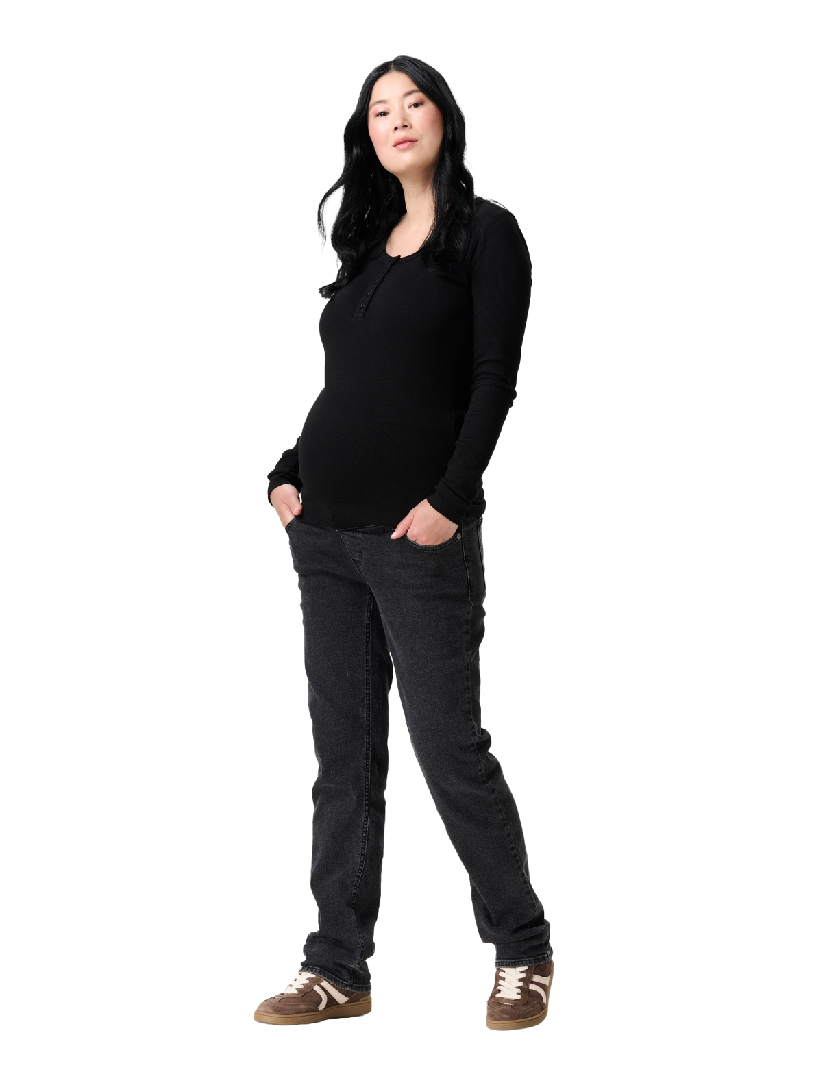 Maternity jeans straight fit grey dark wash, Noppies