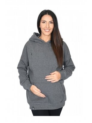 Hoodie for pregnant women "Molly" Graphit by Mija (grey)
