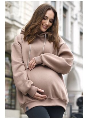 Warm sweater for pregnant and nursing, Naomi, by Mija (cappuccino)