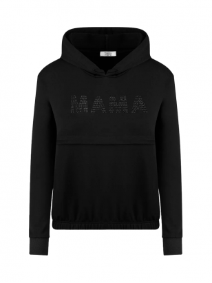 Hoodie for pregnant and nursing women, CC (black)