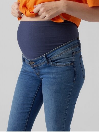 Maternity Jeans, Slim Fit, Medium Blue, Mama;licious 2 Maternity Jeans, Slim Fit, Medium Blue, Mama;licious 2