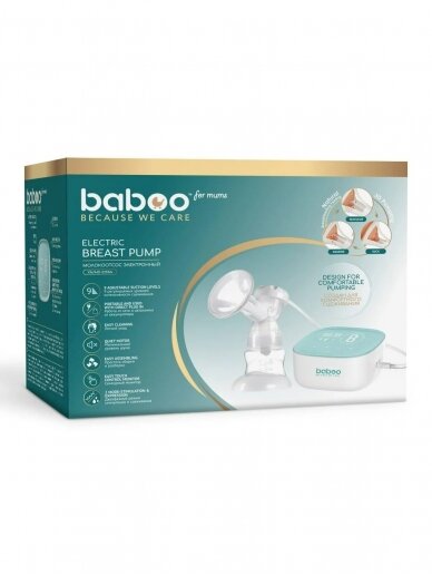 Electric breast pump with 3D milk extraction technology, Baboo 3