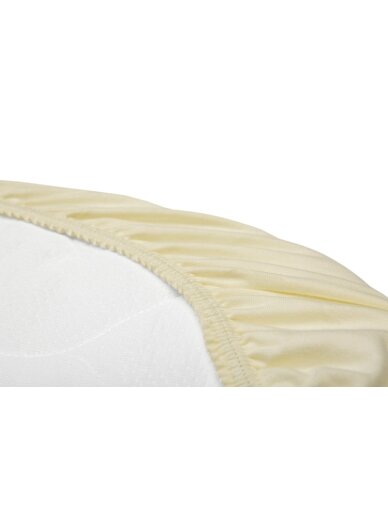 Bērnu lapa Sensillo Jersey 75x35, krēmveida 2 Bērnu lapa Sensillo Jersey 75x35, krēmveida 2