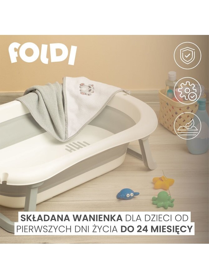 Saliekamā vanna Foldi Grey, Sensillo 12 Saliekamā vanna Foldi Grey, Sensillo 12