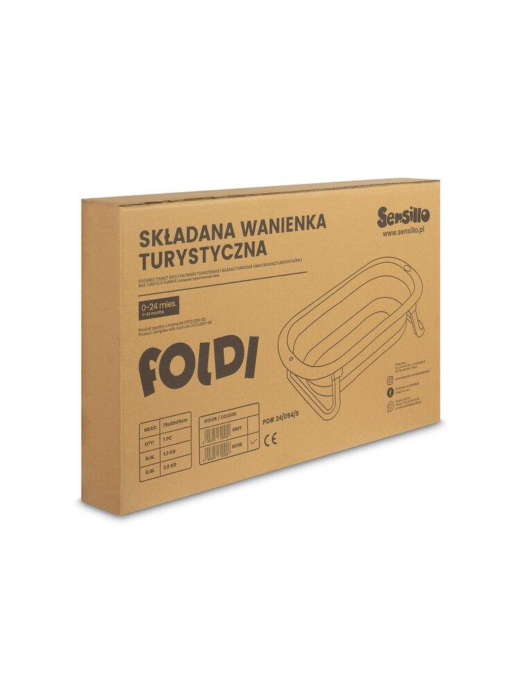 Saliekamā vanna Foldi Grey, Sensillo 10
