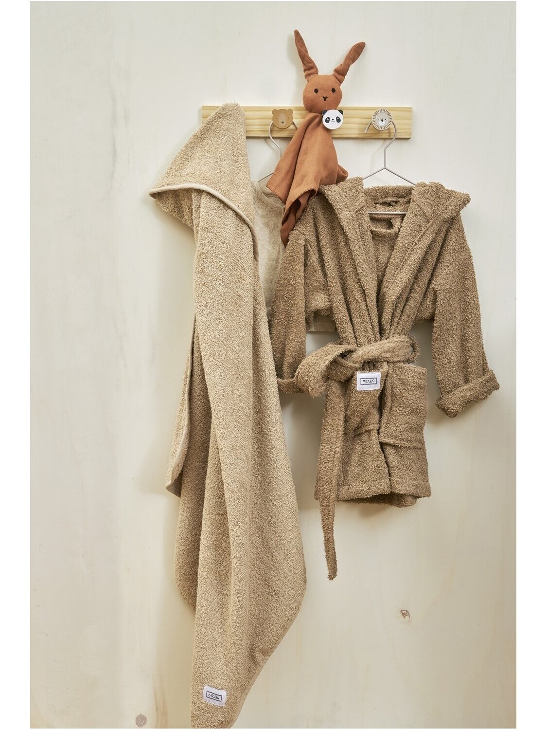 Terry bathrobe for children, Meyco Baby, (Toffe) 3