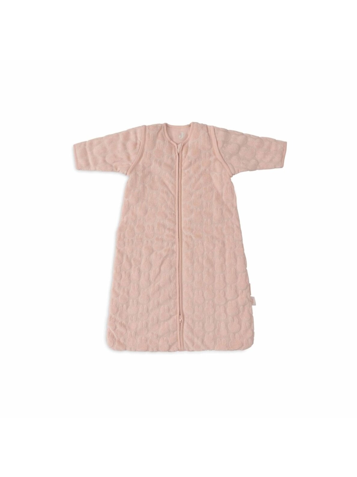 Terry Sleeping Bag with Removable Sleeves, 90 cm, TOG 2.5-3.5, Jollein (Miffy Jacquard, Wild Rose)