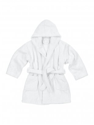 Terry bathrobe for children, Meyco Baby, (white)