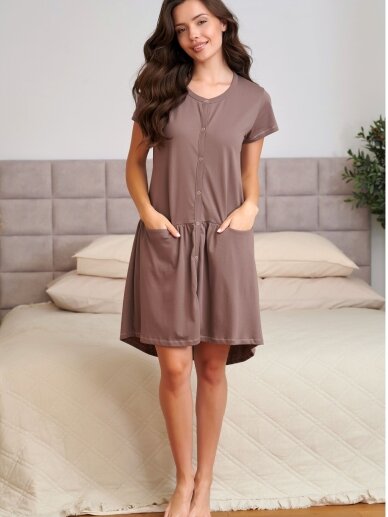 Maternity breastfeeding nightdress by DN (Mocca) 1