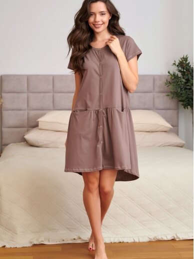 Maternity breastfeeding nightdress by DN (Mocca) 2 Maternity breastfeeding nightdress by DN (Mocca) 2
